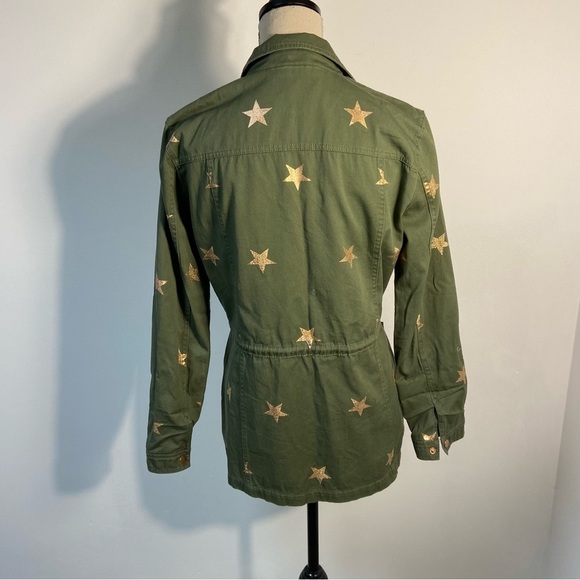 Romeo & Juliet Couture Green Utility Jacket with Gold Stars - Picture 2 of 12